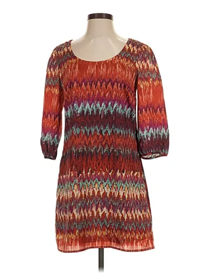 Pre-owned Lily Rose Casual Dress In Burgundy