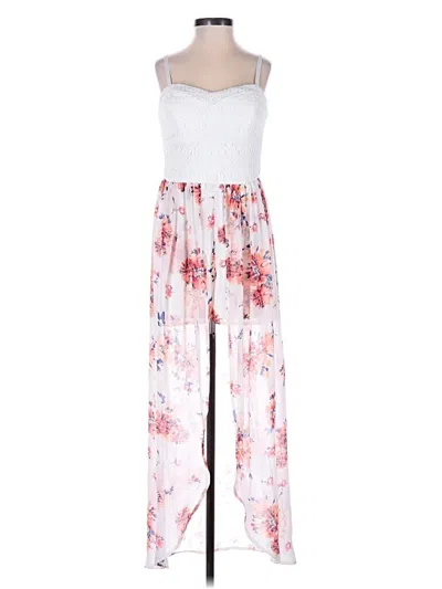 Pre-owned Lily Rose Casual Dress In White