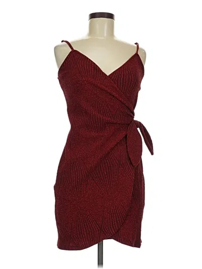 Pre-owned Lily Rose Cocktail Dress In Burgundy