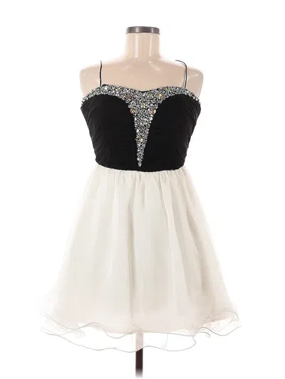 Pre-owned Lily Rose Cocktail Dress In White