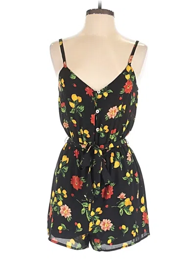 Pre-owned Lily Rose Romper In Black