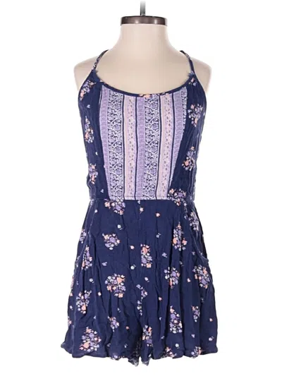 Pre-owned Lily Rose Romper In Blue