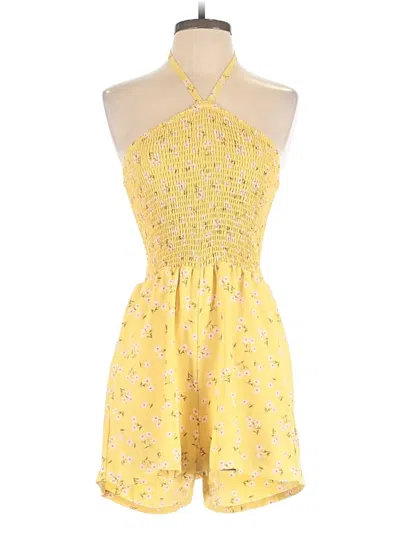 Pre-owned Lily Rose Romper In Yellow