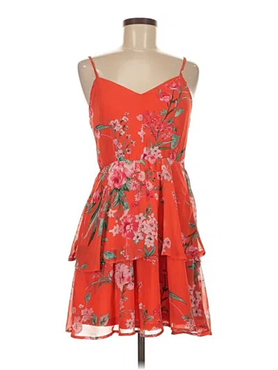 Pre-owned Lily Rose Sleeveless Top Red Sweetheart Neckline Tops