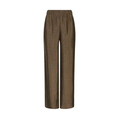 Lily Rou Women's Black Marina Relaxed Trousers In Green