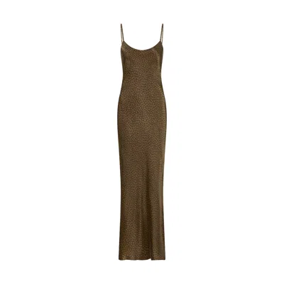 Lily Rou Women's Black Marina Slip Dress In Green