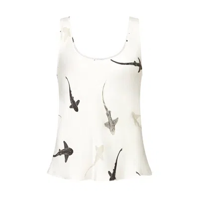 Lily Rou Women's White Mara Tank Top
