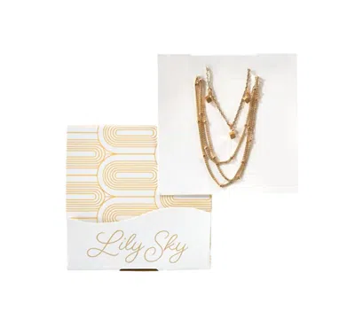 Lily Sky Bracelet Set In Gold