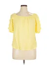 Lily Star Short Sleeve Blouse In Yellow