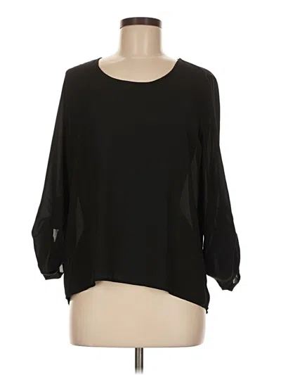 Pre-owned Lily White 3/4 Sleeve Blouse In Black