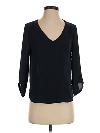 Pre-owned Lily White 3/4 Sleeve Blouse In Black