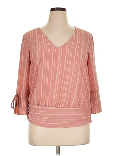 Pre-owned Lily White 3/4 Sleeve T-shirt In Pink