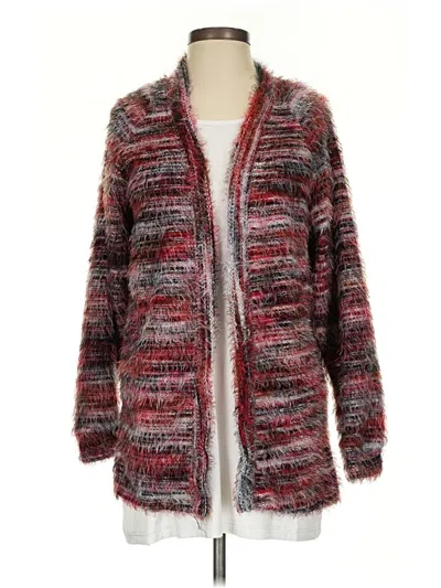 Pre-owned Lily White Cardigan Sweater In Red