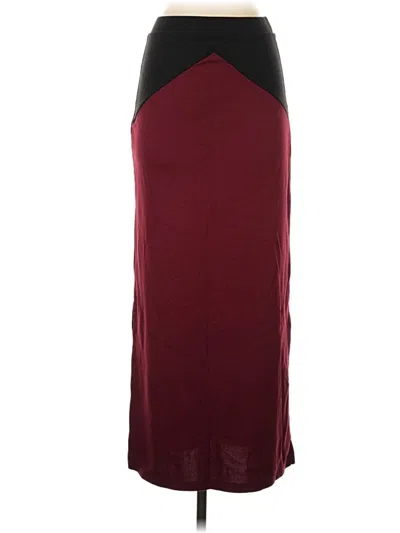 Pre-owned Lily White Formal Skirt In Burgundy