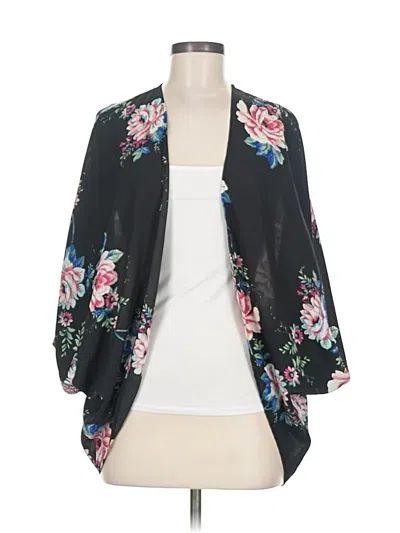 Pre-owned Lily White Kimono In Black