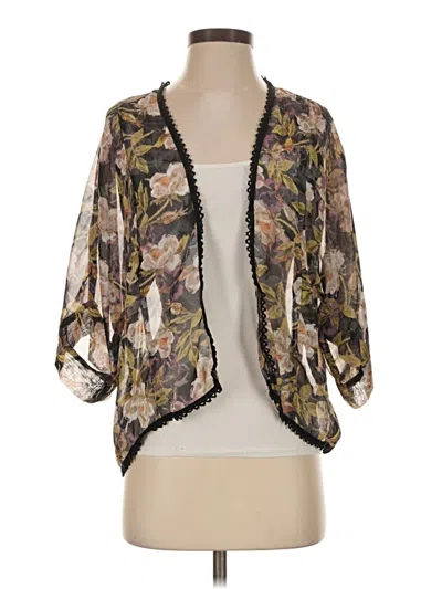 Pre-owned Lily White Kimono In Brown