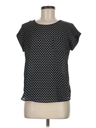Pre-owned Lily White Short Sleeve Top Black Crew Neck Tops