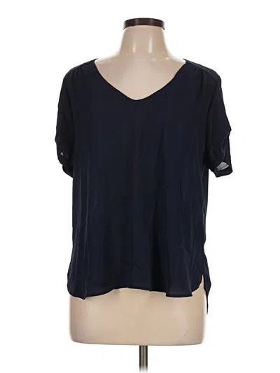 Pre-owned Lily White Short Sleeve Top Black V-neck Tops