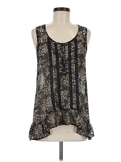 Pre-owned Lily White Sleeveless Blouse In Black