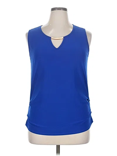 Pre-owned Lily White Sleeveless Blouse In Blue