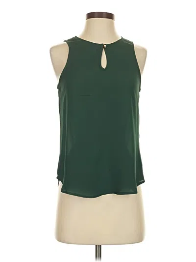 Pre-owned Lily White Sleeveless Blouse In Green