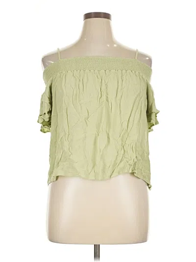 Pre-owned Lily White Sleeveless Blouse In Green