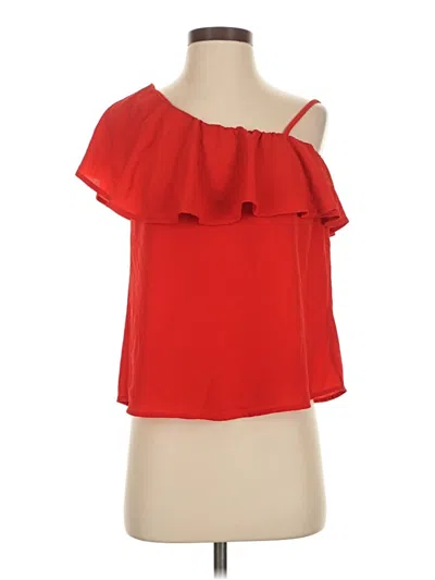 Pre-owned Lily White Sleeveless Blouse In Red