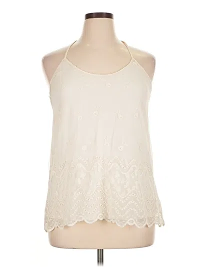 Pre-owned Lily White Sleeveless Blouse In White