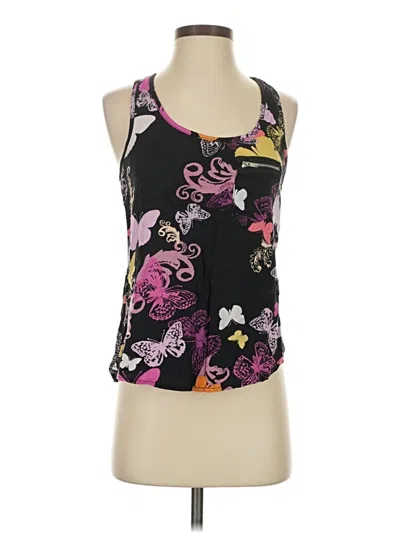Pre-owned Lily White Sleeveless Top Black Halter Neckline Tops