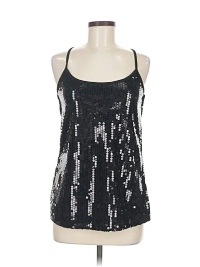 Pre-owned Lily White Sleeveless Top Silver Halter Neckline Tops