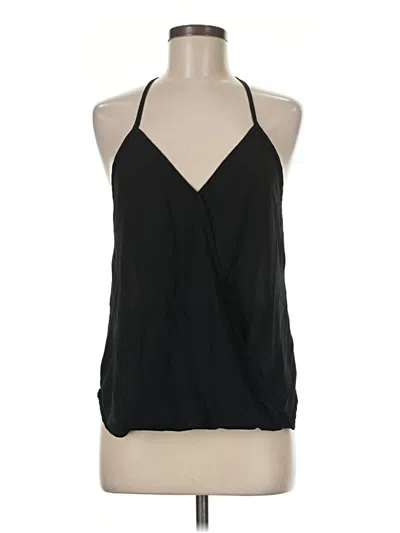Pre-owned Lily White Tank Top Black Halter Neckline Tops