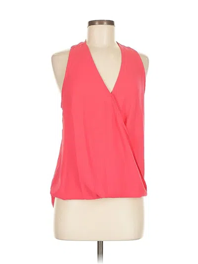 Pre-owned Lily White Tank Top Pink Halter Neckline Tops