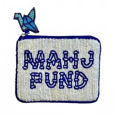 Lily Women's Beaded Mahjong Coin Purse In Blue
