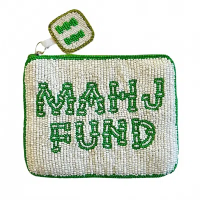 Lily Women's Beaded Mahjong Coin Purse In Green
