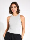 Lilybod Harmony Ribbed Tank In Grey