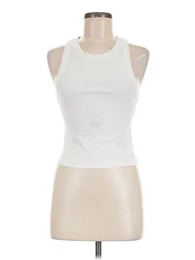 Pre-owned Lilybod Tank Top Ivory Halter Neckline Tops