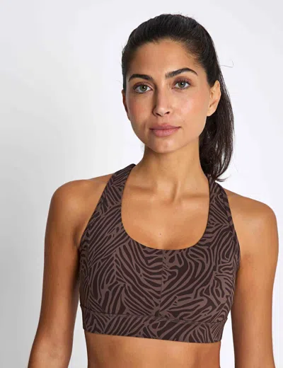 Lilybod Women's Frankie Cloud-core Sports Bra Printed In Brown