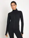 Lilybod Women's Zuri Contoured Zip Thru Top In Black