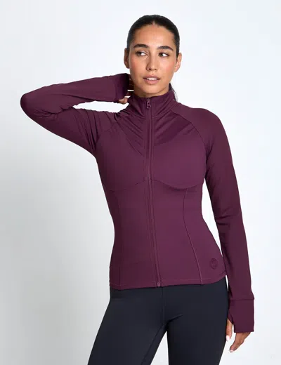 Lilybod Women's Zuri Contoured Zip Thru Top In Purple