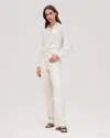 Lilysil Striped Oversize Silk Blouse For Women In Multi