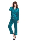 Lilysilk 22 Momme Chic Trimmed Silk Pajama Set For Women In Dark Teal