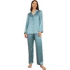 Lilysilk 22 Momme Full Length Silk Pajamas Set In Blue Haze