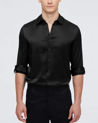 Lilysilk 22mm Mulberry Silk Basic Mens Shirt In Black