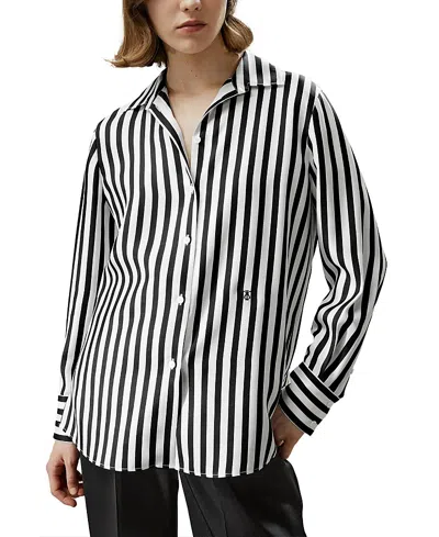 Lilysilk Amalfi Stripe Silk Shirt In Multi