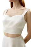 Lilysilk Amaranth Sleeveless Silk Tank In White