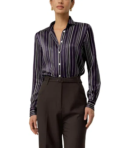 Lilysilk Amethyst Regular Shirt In Purple