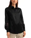Lilysilk Armeria Lace Blouse In Black