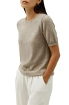 Lilysilk Baby Cashmere Crew Neck Knit Top In Camel