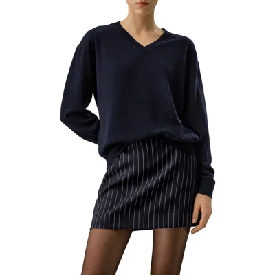 Lilysilk Baby Cashmere V-neck Sweater In Black