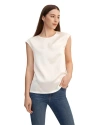 Lilysilk Basic Cap Sleeves Silk Tee In Ivory